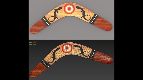 Lowpoly Boumerang 3d model