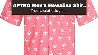 APTRO Men's Hawaiian Shirt 4 Way Stretch Casual Button Down Summer Beach Shirts