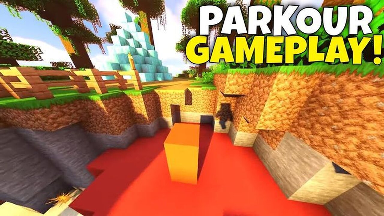 Minecraft parkour gameplay