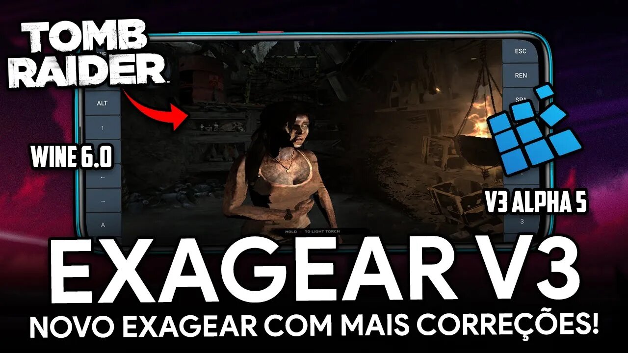 Como Configurar o EXAGEAR V3 com CONTROLE NA TELA! | JOGOS DE PC NO SEU ANDROID!