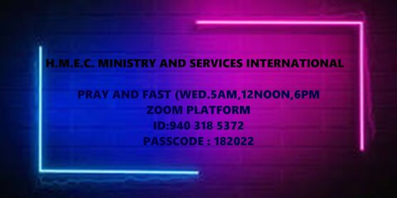 Prayer and Fast Wed.26th Oct.2022. Dr. I.Espinet. 6am