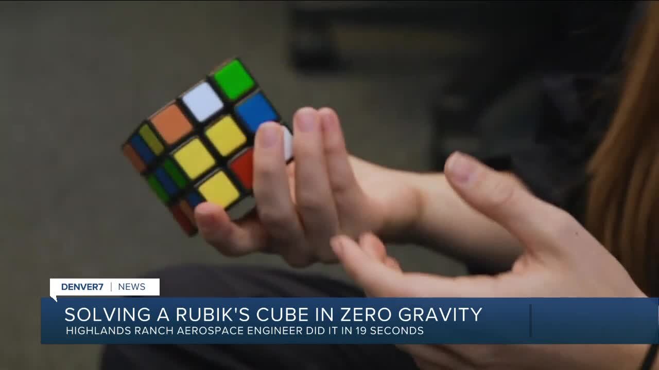 Highlands Ranch aerospace engineer solves Rubik's Cube during 'zero gravity flight'