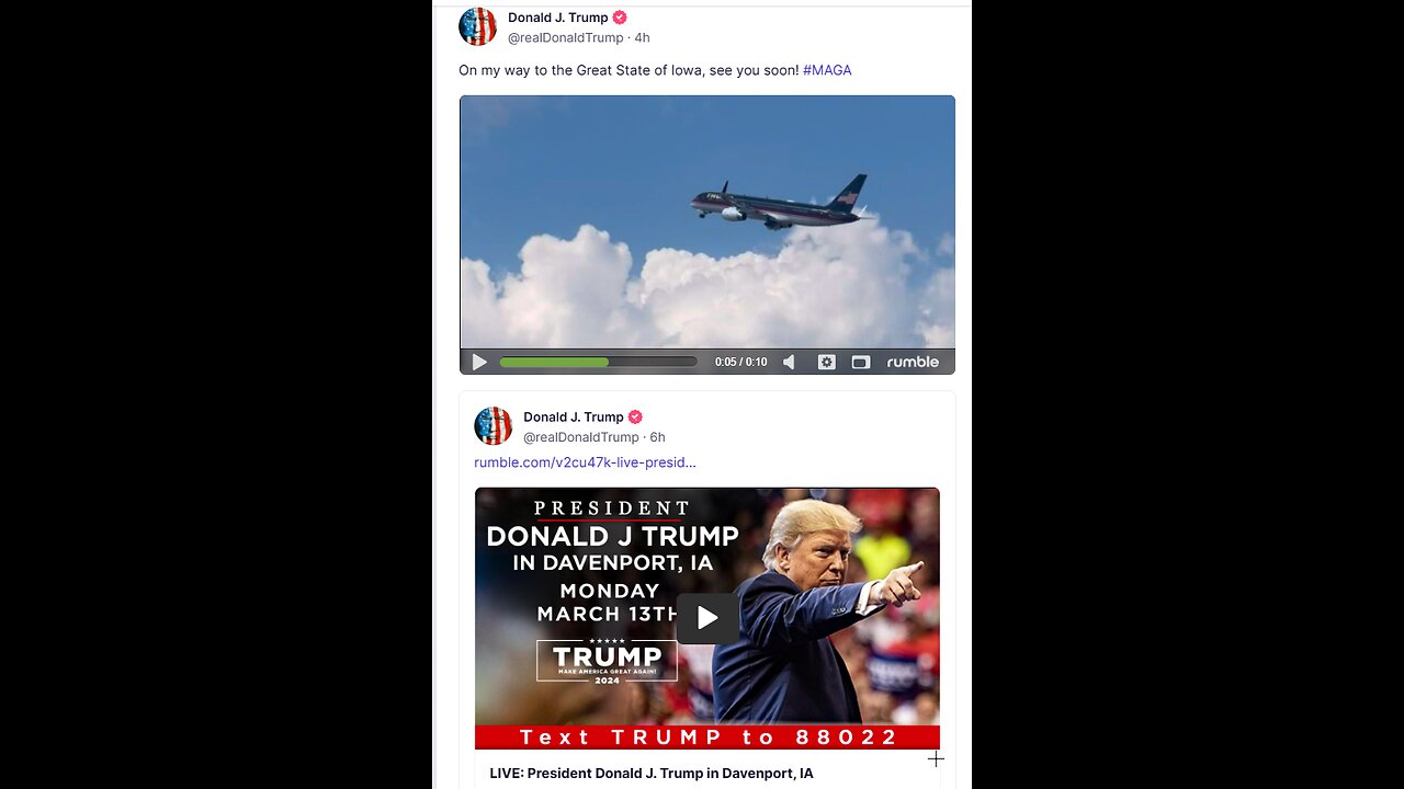 On My way to the Great State of Iowa, see you soon MAGA Mar 13, 2023, 4 44 PM
