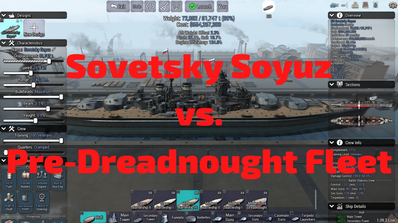 Sovetsky Soyuz vs. Pre-Dreadnought Fleet