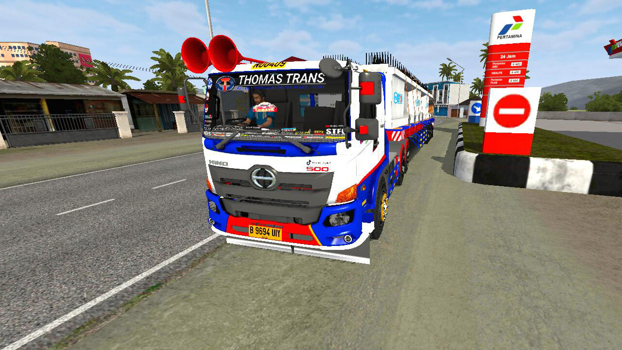 Test Drive HINO 500 Trailer Beton With Heavy Load - Bus Simulator Indonesia