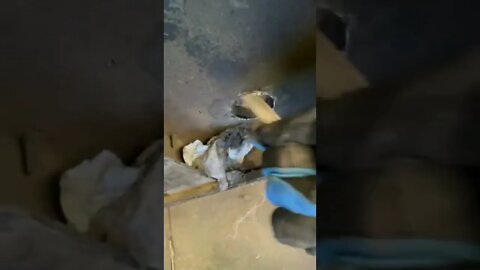 Finished cutting the hole at the bottom of my bus.