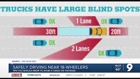 Staying safe while driving near 18-wheelers