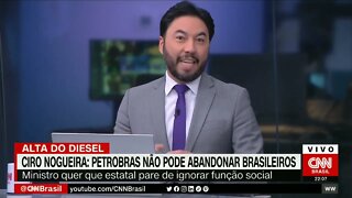 Petrobras a reajustar o diese, Bolsonaro fala que isso e armação política contra ele. @SHORTS CNN