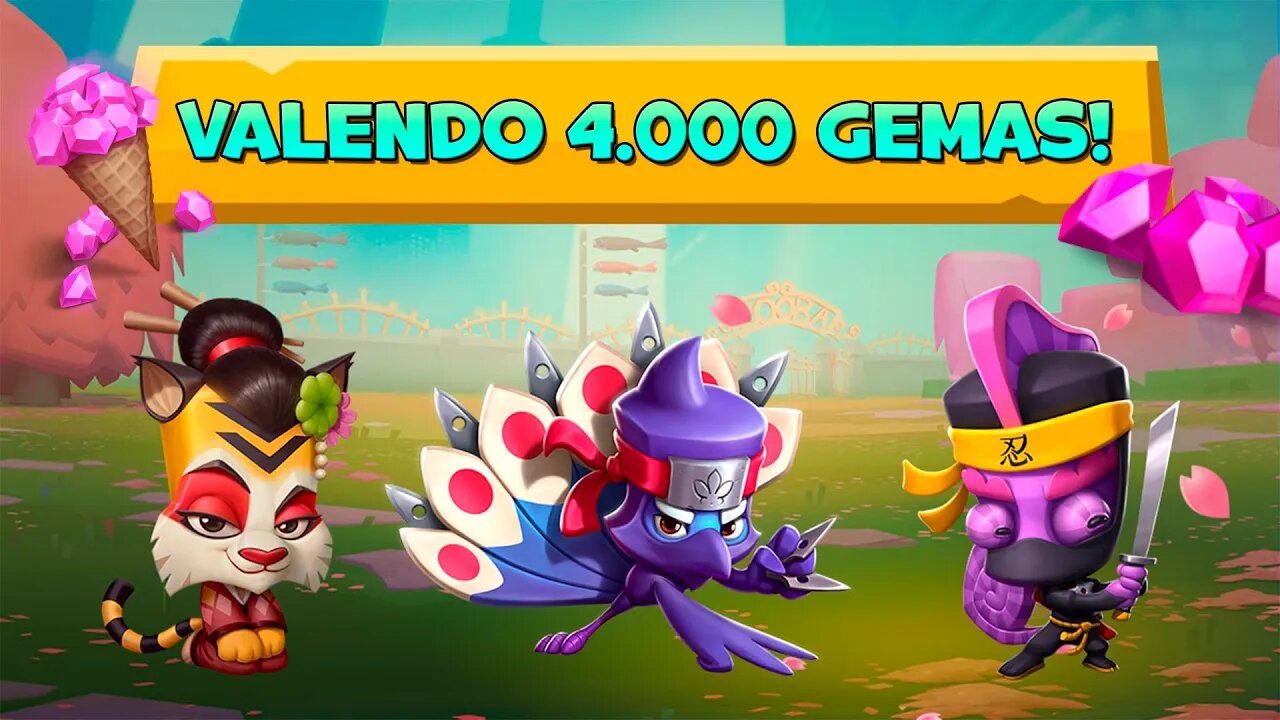 VOCÊ PODE GANHAR 4.000 GEMAS GRÁTIS NO ZOOBA: Jogo de Batalha Animal