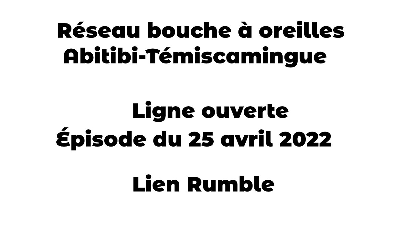 Live du 25 avril 2022