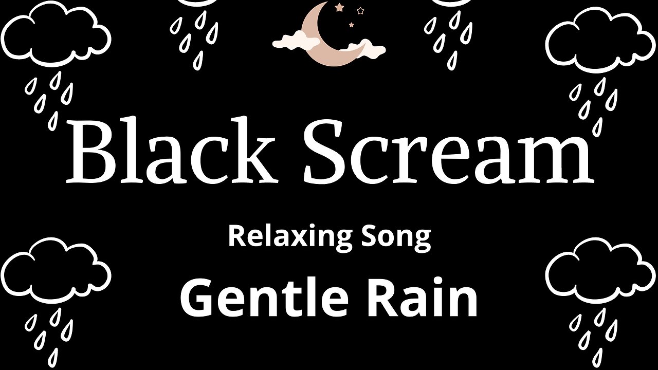 BLACK SCREAM - Gentle Rain. SLEEP in 5 minutes. Sleep and Relaxation. #sleep #relaxation #gentlerain