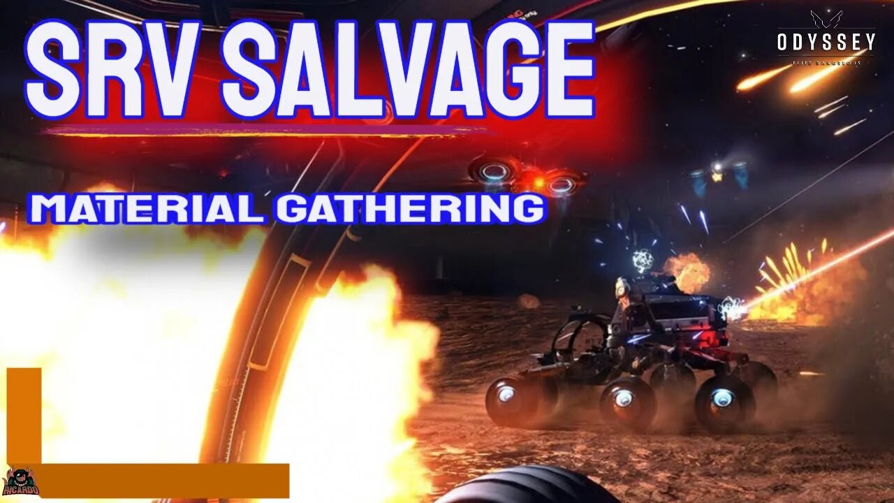 SRV salvage mission MATERIAL FARMING // Elite Dangerous Odyssey