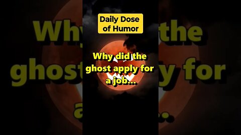 "Why did the ghost apply for a job?" #shorts #Funny #Subscribe