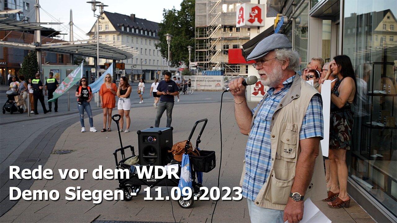 Rede vor dem WDR - Demo Siegen - 11.09.2023