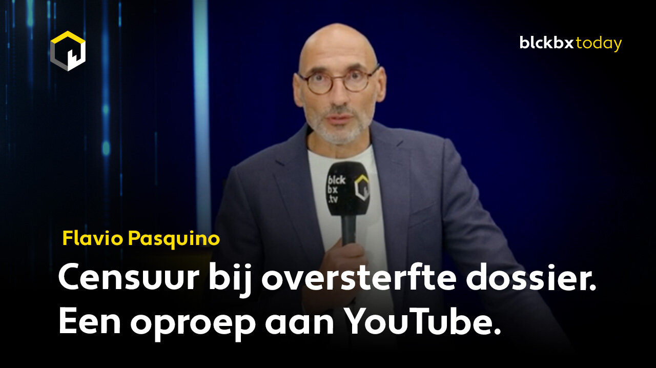 Flavio Pasquino doet een oproep aan YouTube na censuuractie.