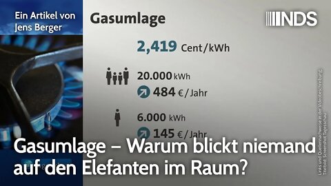 Gasumlage – Warum blickt niemand auf den Elefanten im Raum? | Jens Berger | NDS-Podcast