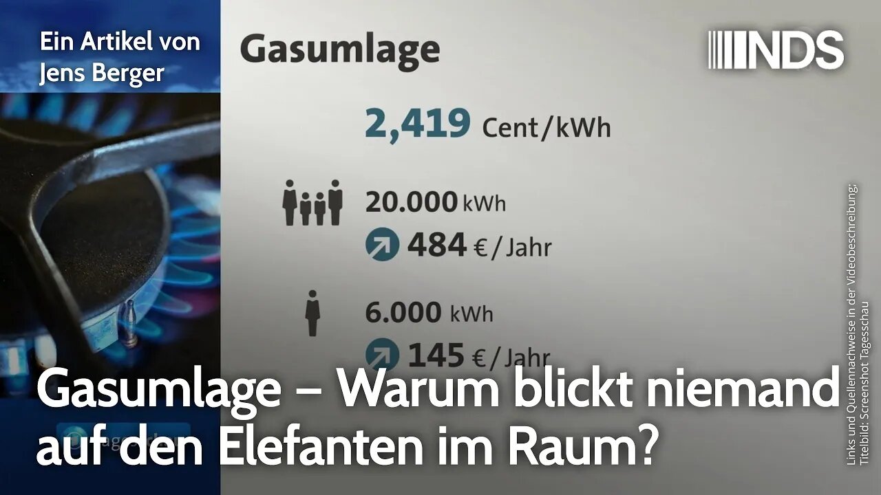 Gasumlage – Warum blickt niemand auf den Elefanten im Raum? | Jens Berger | NDS-Podcast