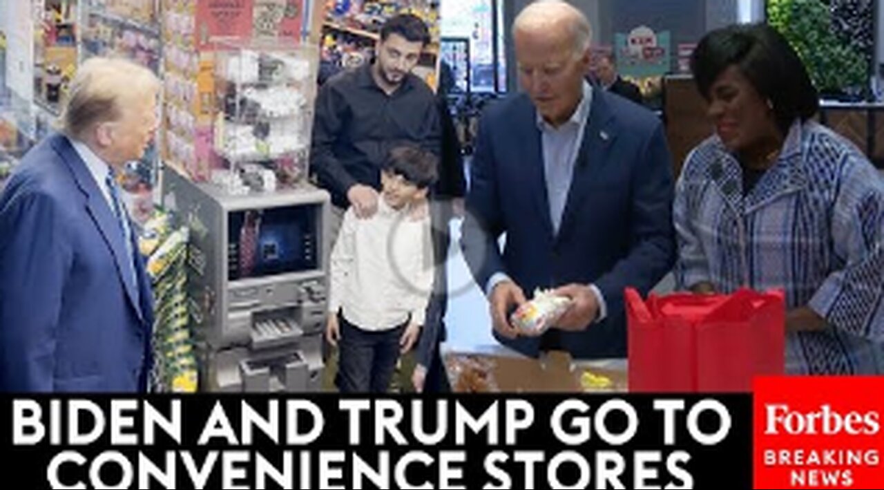 VIRAL MOMENTS_ Biden And Trump Both Pay Visits To Convenience Stores 21-04-2024