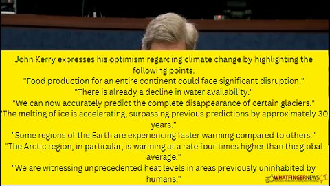 John Kerry expresses his optimism regarding climate change by highlighting the following points: