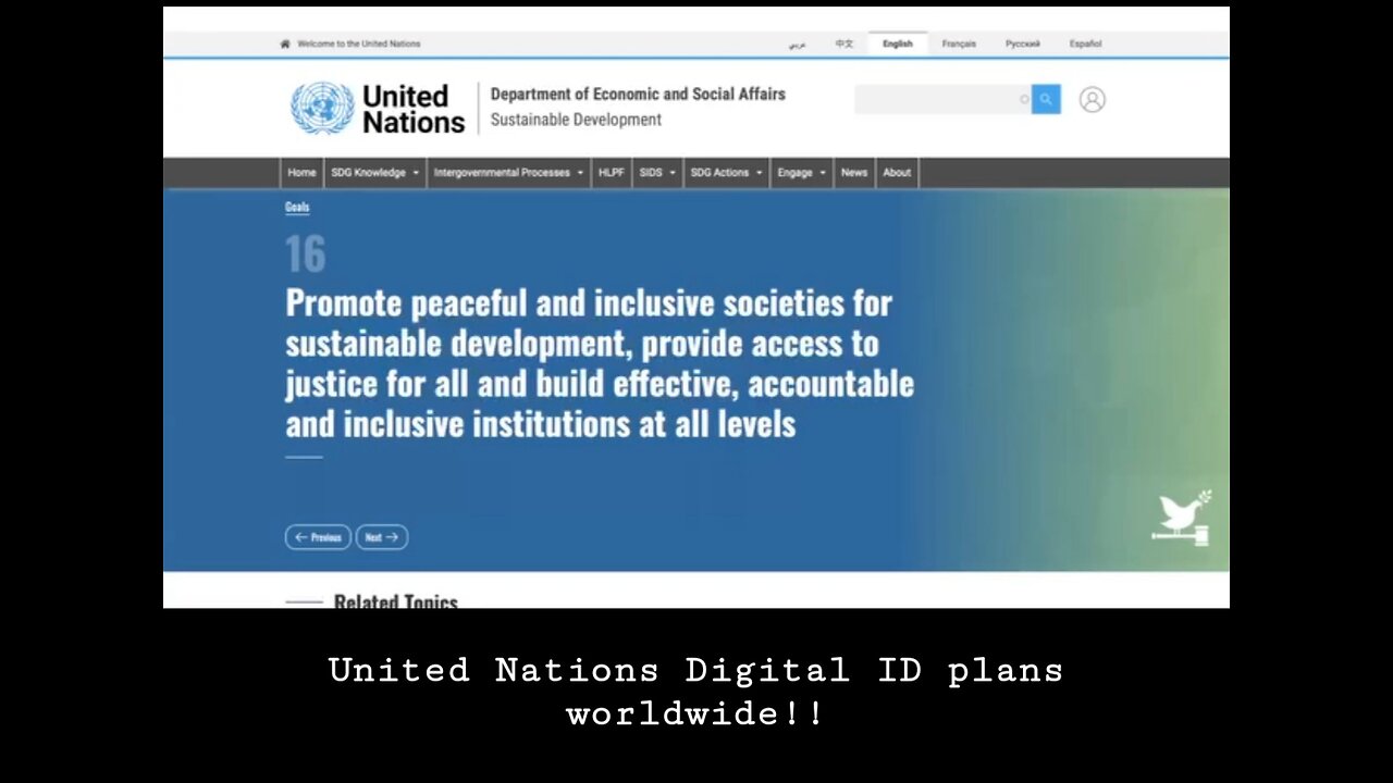 The U.N.'s Digital ID plans for the entire world!!