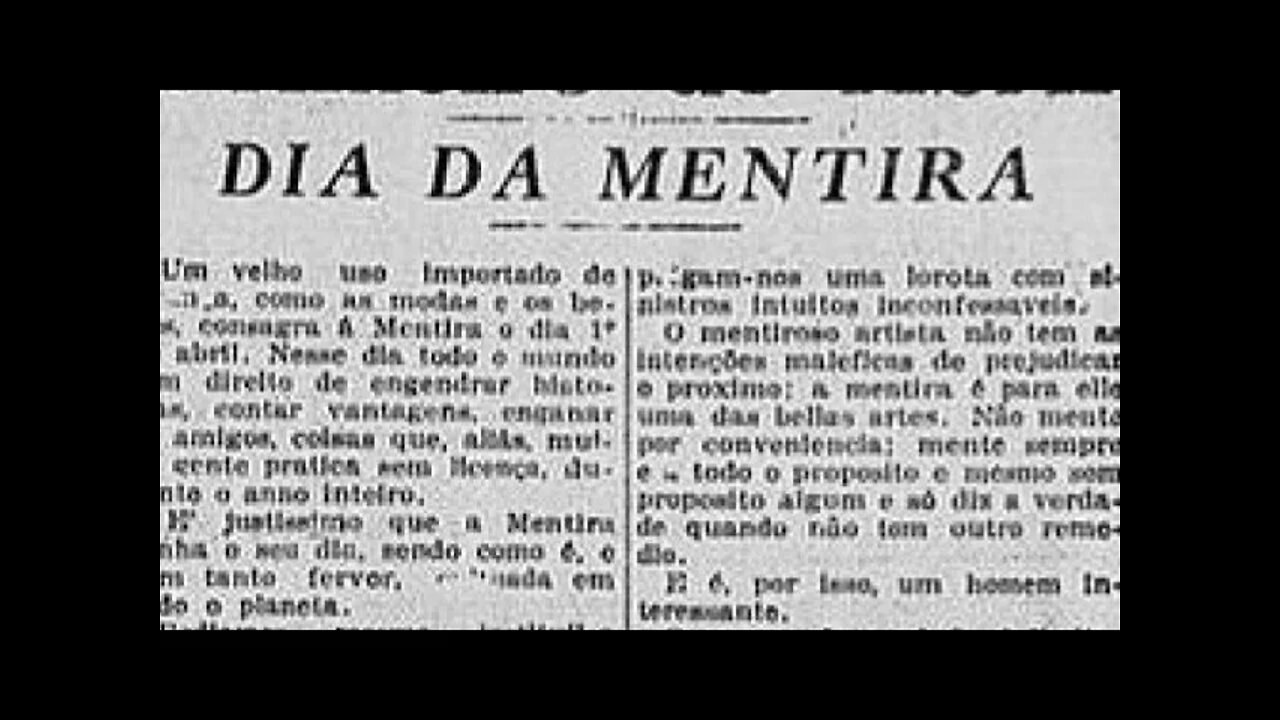 1 de Abril Dia da Mentira?