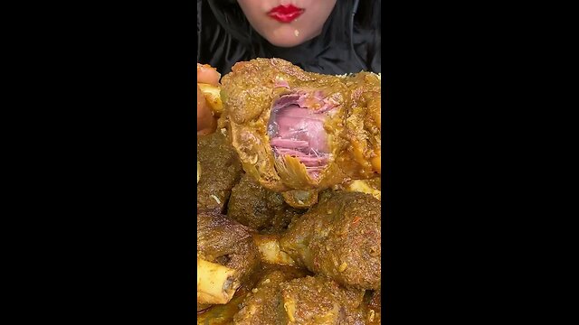 ASMR EATING MUTTON CURRY WITH PULAO *EATING SHOW*