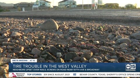 Tire troubles in West Valley neighborhood