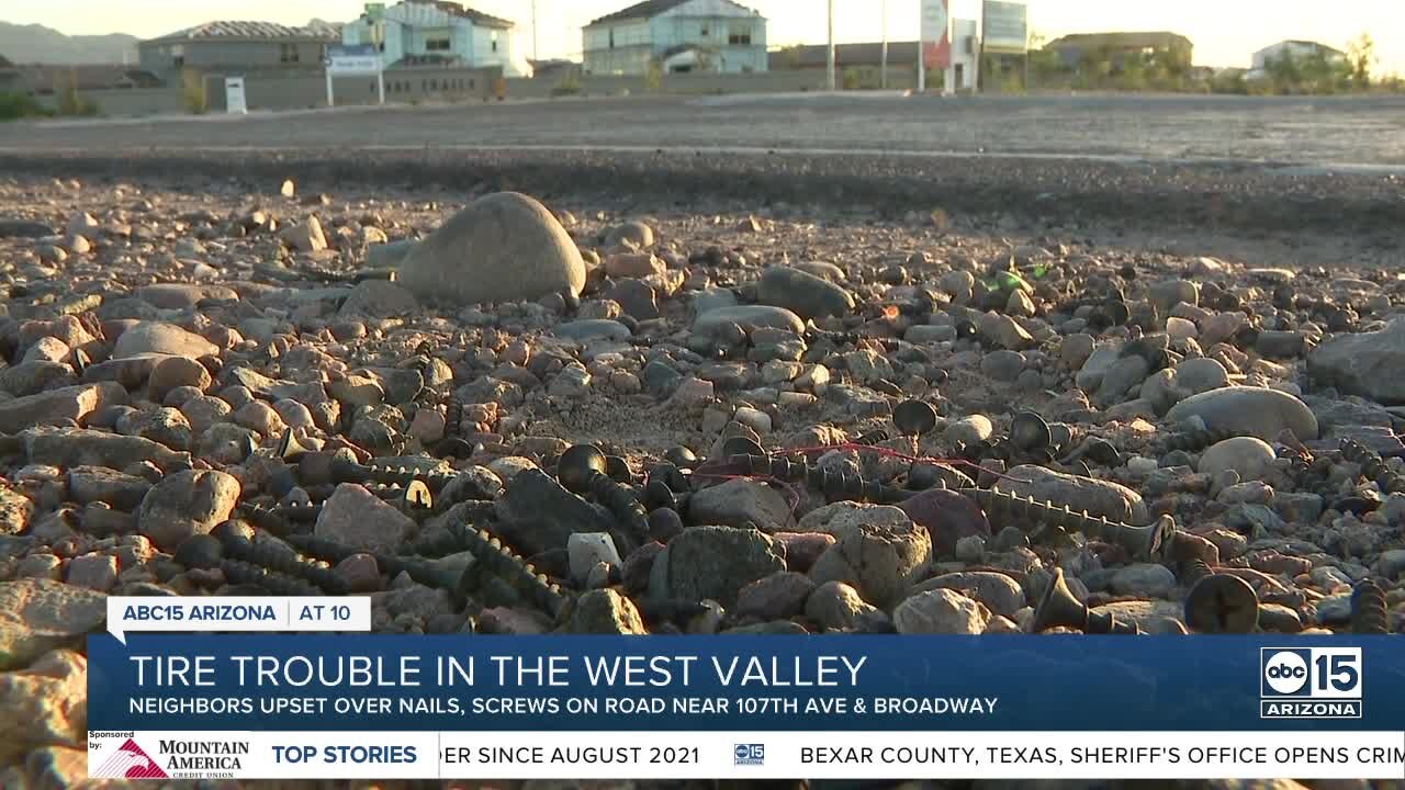 Tire troubles in West Valley neighborhood