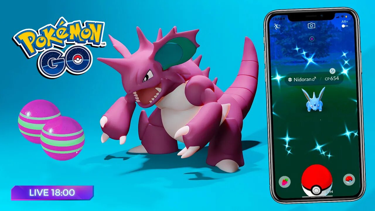 🕕 NIDORAN SHINY! CONSIGA MUITO DOCE Transferindo Pokémon! Hora do Holofote! Pokémon GO!