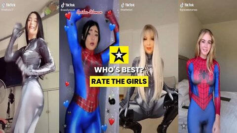 Rate the Girls: Best Spiderwoman Spidergirl TikTok Cosplay Contest #3 (Spiderman) 🕷💖