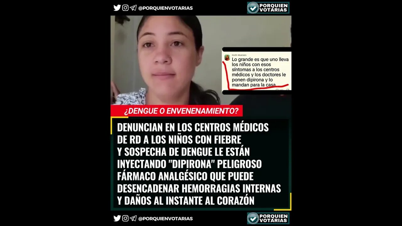 🔴DENUNCIAN CENTROS MÉDICOS DE RD A NIÑOS CON FIEBRE Y SOSPECHA DE DENGUE LE INYECTAN "DIPIRONA"