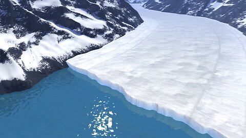 Animation of how a Glacier melts