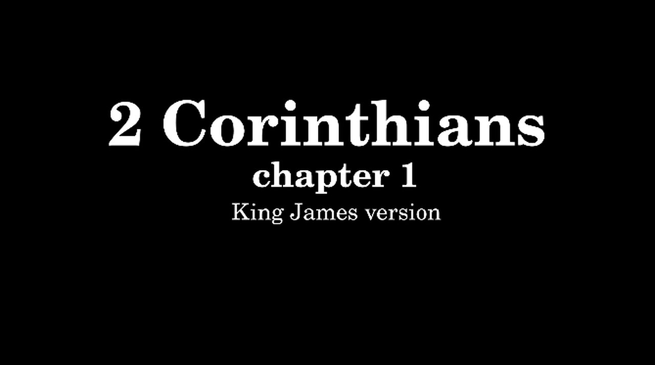 2 Corinthians 1 King James version