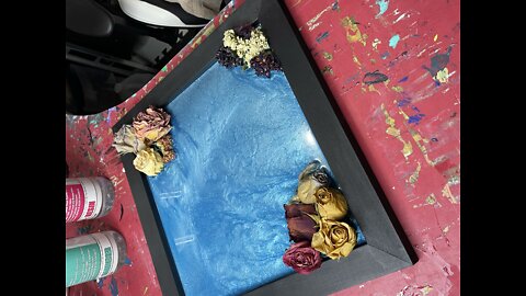 Resin Project Part 4! #krystalresin #abstractart #roses #pictureframe #diy #acrylicart #shorts