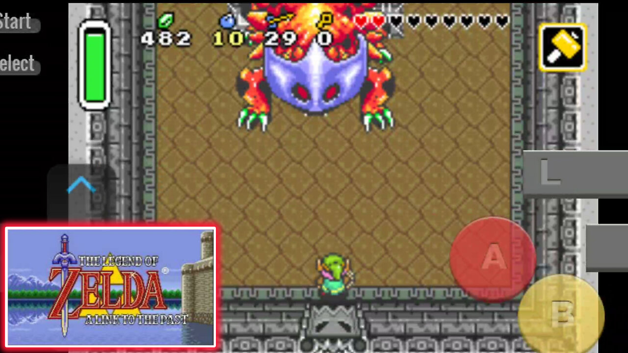 My 1st attempt at The Legend of Zelda A Link to The Past on the Gameboy Advance Version