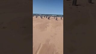 Old wharf at Tracadie beach