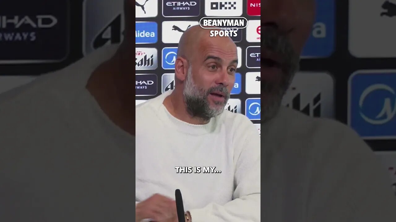 'Getting a red card is the only title I don't have in England!' | Pep Guardiola 😂