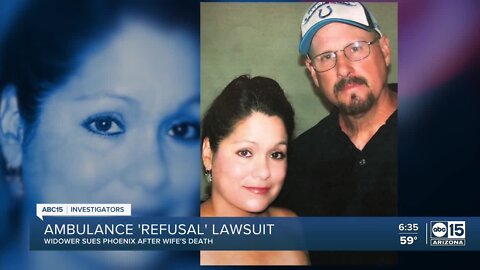 Ambulance "refusal" lawsuit prompts widower to sue Phoenix