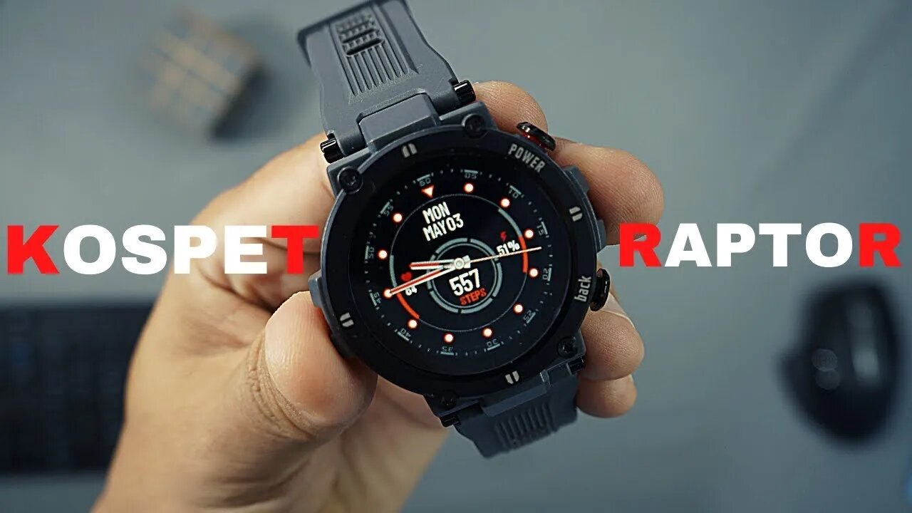 KOSPET RAPTOR REVIEW Completo do SmartWatch com boa bateria, tela 100% redonda, IP68 e muito mais