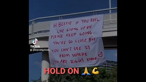 HOLD ON JUST A LITTLE BIT LONGER, YOU ARE SO CLOSE 🙏🤗