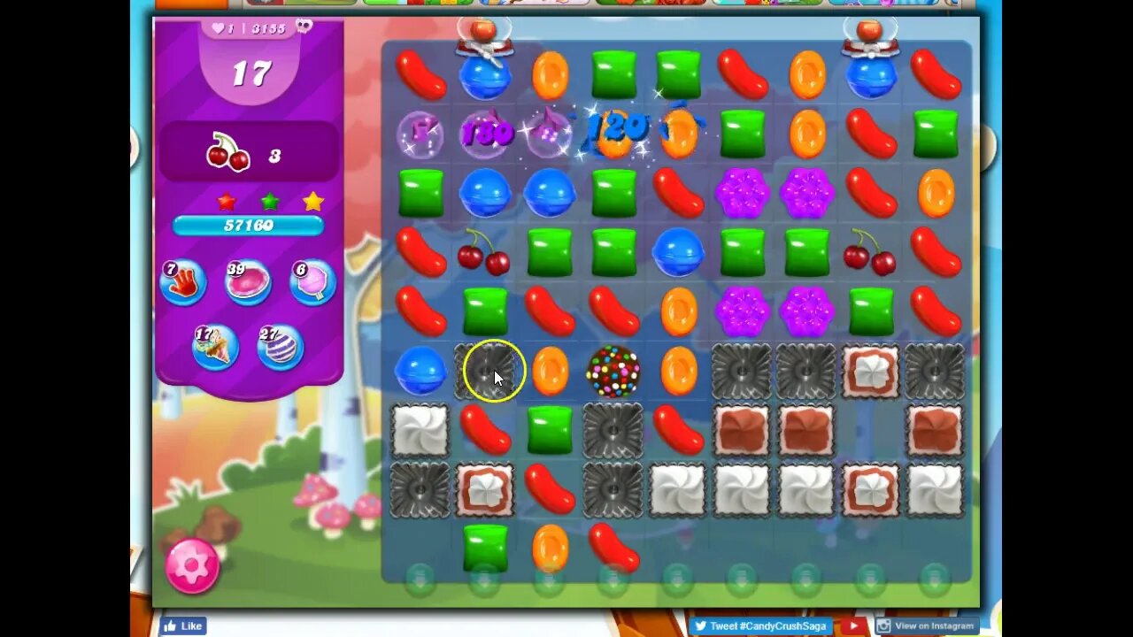 Candy Crush Level 3155 Talkthrough, 24 Moves 0 Boosters