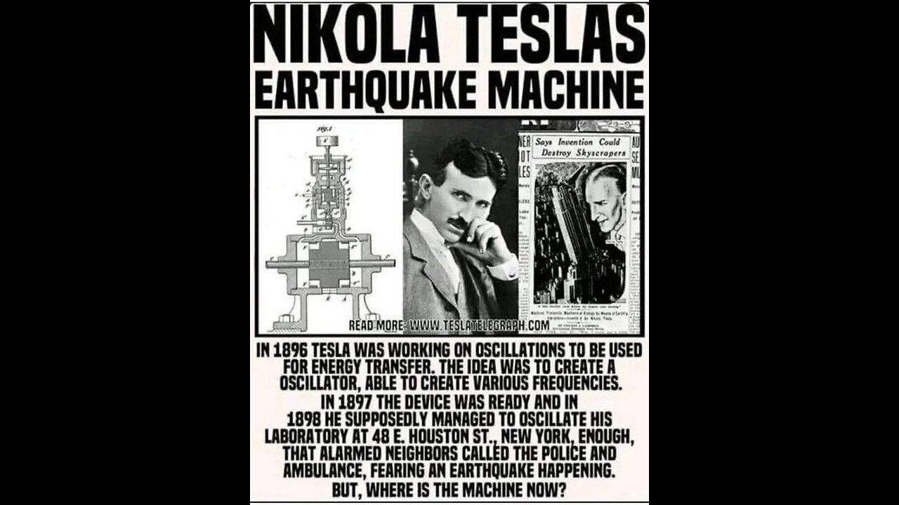 Nikola Tesla & The Earthquake Machine - Today US Secret Weapon?🇺🇸☠️👀