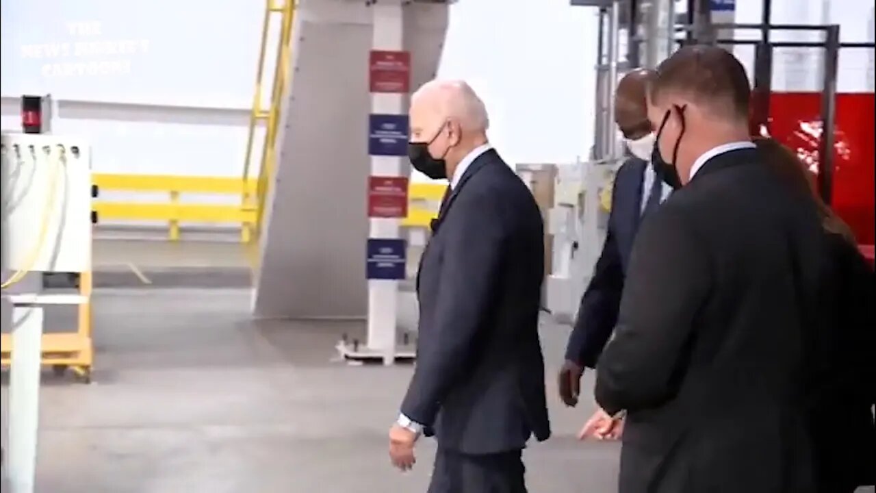 Biden: "I stand on the blue marker, huh?. Gotta take orders."