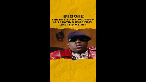 #biggie The key to my success is treating everyday like it’s my 1st. 🎥 @MTVNEWS