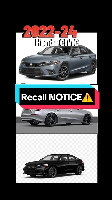 RECALL ALERT ⚠️ (2022-24 HONDA CIVIC) Steering Rack incorrectly assembled...