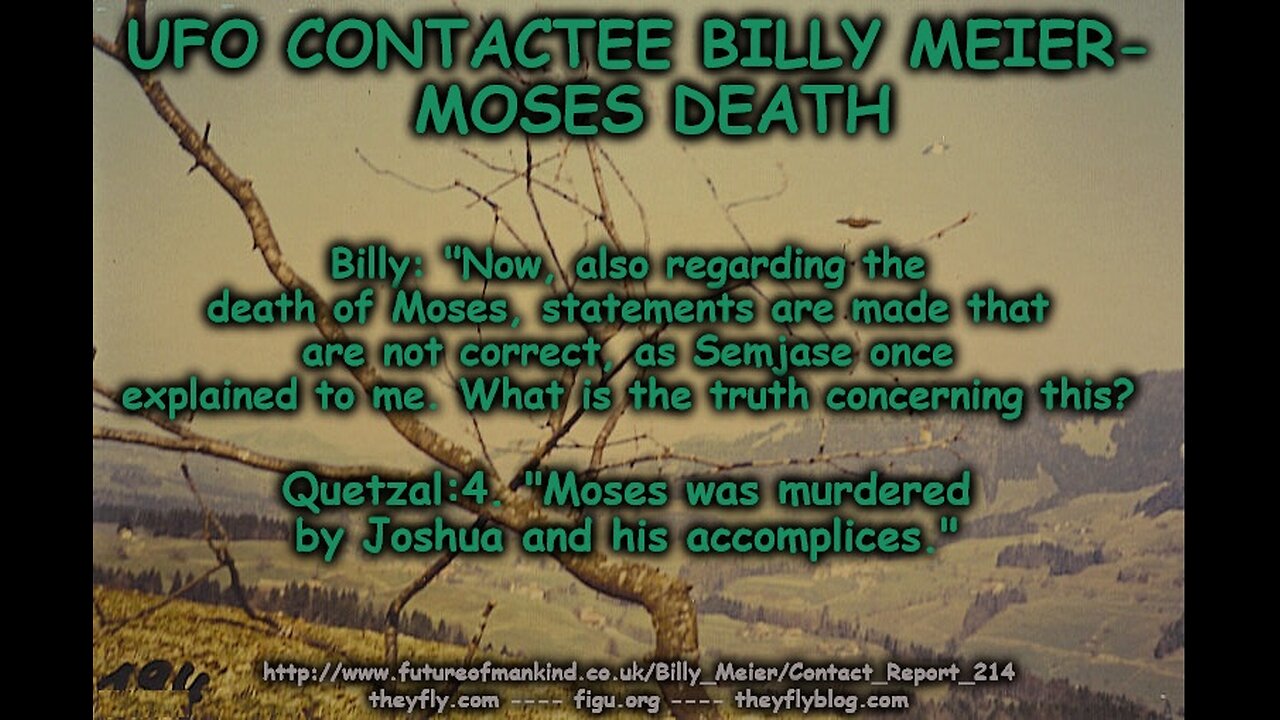 Billy Meier UFO Contact Reports - Moses