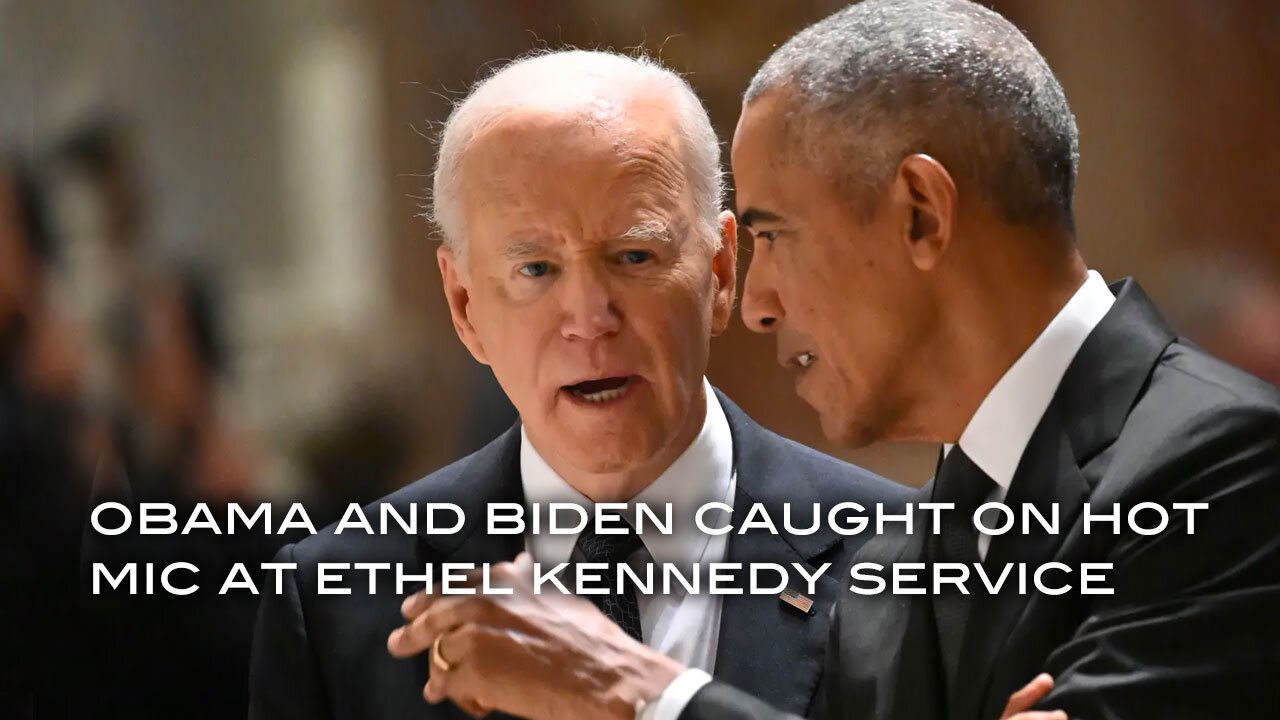 Obama and Biden Caught On Hot Mic at Ethel Kennedy Service