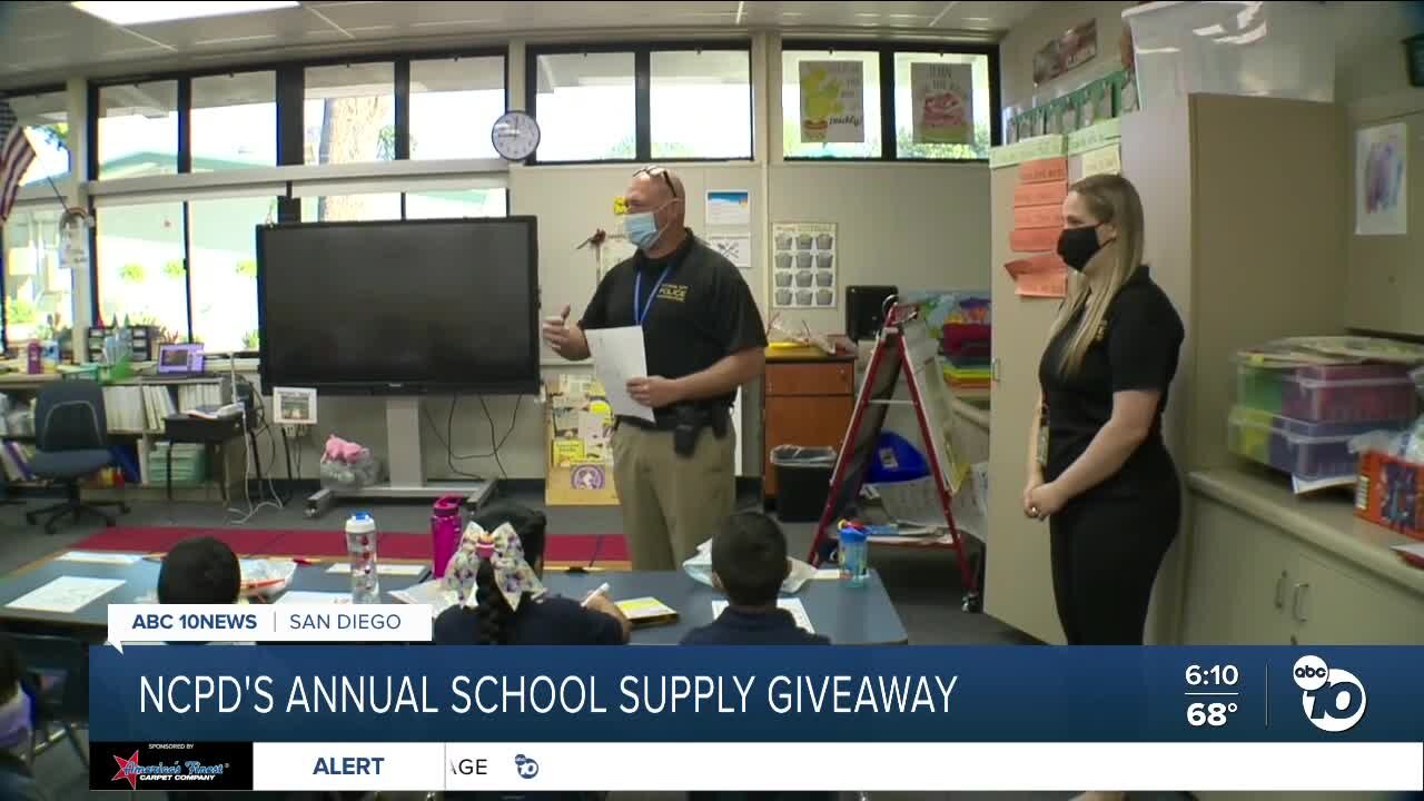 National City Police Department gives students free school supplies