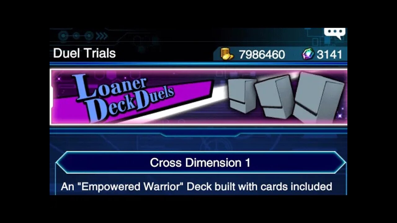 Yu-Gi-Oh! Duel Links - Empowered Warrior Trial Deck Gameplay (Cross Dimension 1 Loaner Deck)