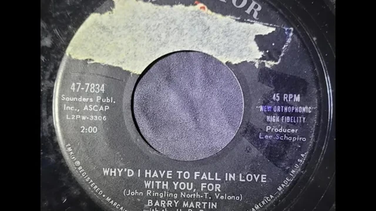 Barry Martin With the H.B. Barnum Group - Why'd I Have to Fall in Love With You, For